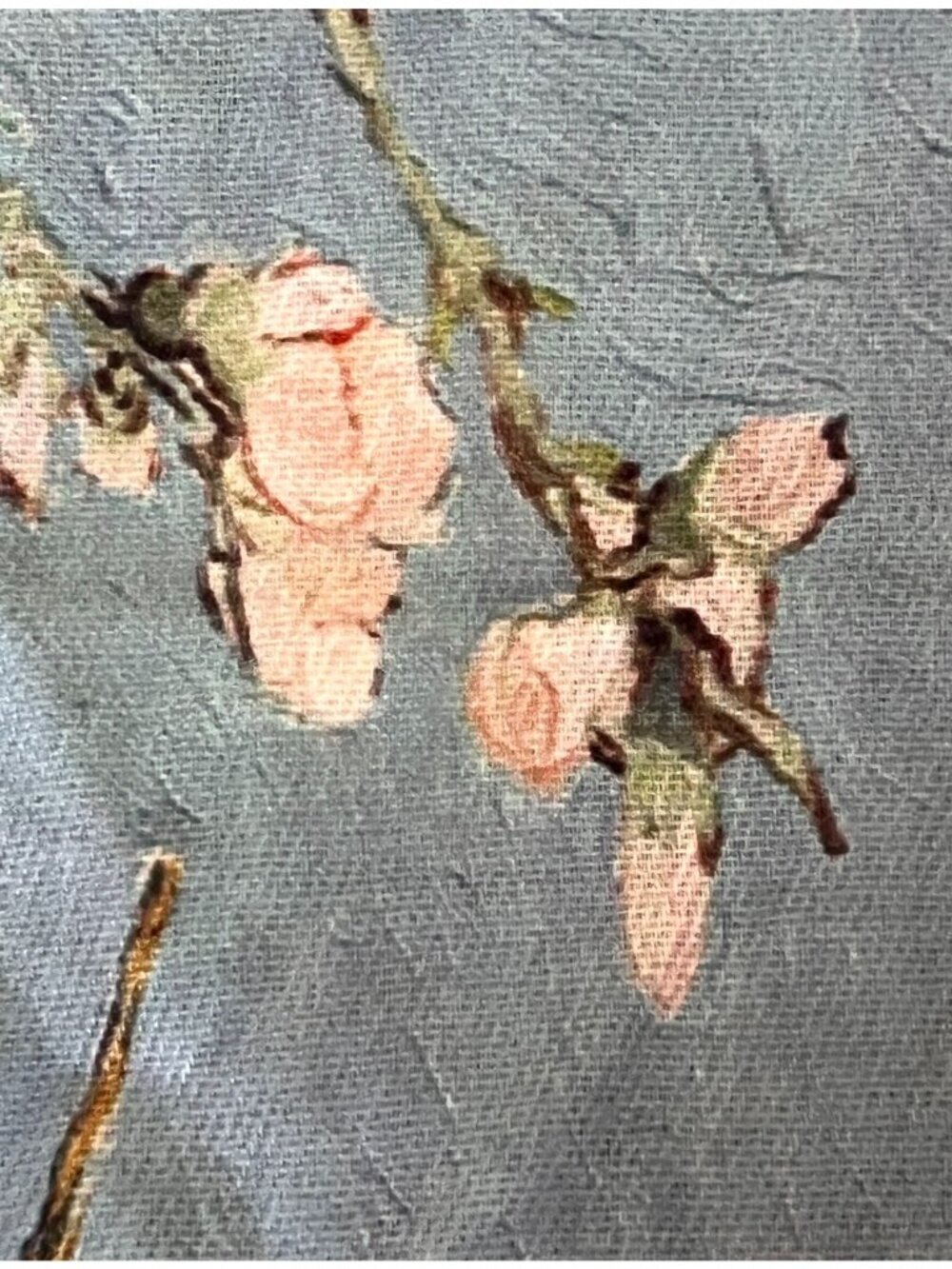 Reversible Fringed Shawl Wrap Van Gogh Almond Blossoms & Monet Water Lilies NWT - Picture 12 of 16